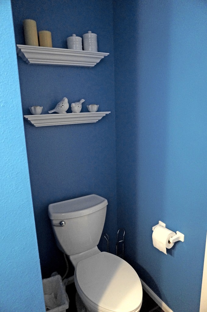easy bathroom remodel toilet shelves